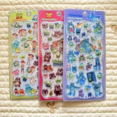 新品！ディズニー ピクサー プチドロップステッカー 3枚セット トイ