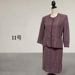 ヴィンテージ 総柄ジャガード スカートセットアップ/スーツ/レトロ