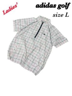 adidas golf アディダスゴルフ　ハーフジップ ブルゾン　半袖　L