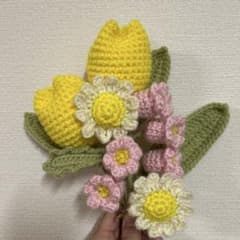 毛糸で作った枯れない花❁⃘*.ハンドメード フラワーギフト プレゼント インテリアのサムネイル