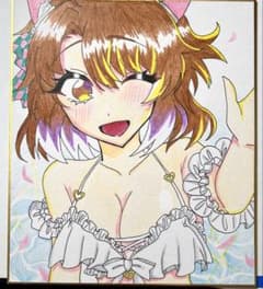 ウマ娘ファンアート】ダンツフレーム 中色紙 原画 アナログ絵 - メルカリ