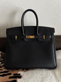 即日発送】ブラック ハンドバッグ ゴールド金具 - メルカリ