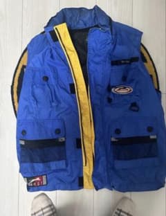 Slazenger フィッシングベスト L 青 90S テックのサムネイル