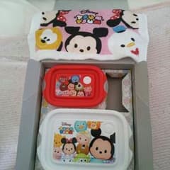 新品☆ツムツムフードコンテナー×２ おしぼり付きのサムネイル