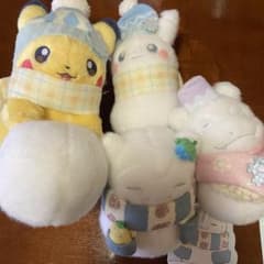4点セット】ポケモン ぬいぐるみ ゆきだるま ピカチュウ カビゴン