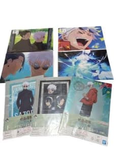 Jujutsu Kaisen Satoru Gojo Clear files bundle sale, including prizes from Ichiban Kuji (lottery), such as prize F.