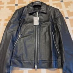 新品 BEAMS レザージャケット ブルゾンのサムネイル