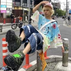 デニム ハーフパンツ 極太 あおばくん着用 マリテフランソワジルボー