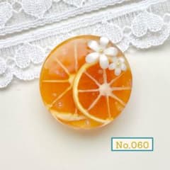 オレンジ シトラス ソーダ フルーツ 花 夏 レジン ヘアゴム №060のサムネイル