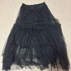 チュール ひざ丈〜ロングスカート ブラック フレアのサムネイル
