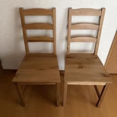 木製ダイニングチェア JOKKMOKK 2脚セット IKEA - メルカリ
