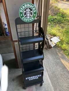 スターバックス レア旧ロゴ　Starbucks ディスプレイラック スターバックス レア旧ロゴ Starbucks ディスプレイラック - メルカリ