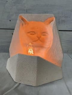 フランスヴィンテージ 不思議な猫のランプ 置物 オブジェ ネコ スタンドライト フランスヴィンテージ 不思議な猫のランプ 置物 オブジェ ネコ