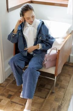 【新品未使用】Bluelea ブルレア デニムジャケット BLUE Bluelea ブルレア デニム ジャケット OKAYAMA - メルカリ