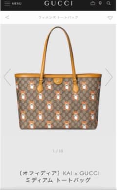 【新品・未使用】GUCCI KAI x GUCCI ミディアム トートバッグのサムネイル