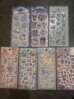 サンリオ　ウォーターシール　ぷっくりシール　７枚セットのサムネイル