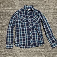 Robuck & Co. ネルシャツ S ネイビー系チェックのサムネイル