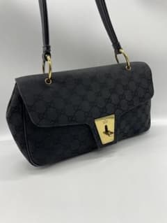 GUCCI グッチ GGキャンバス 90643 ワンショルダー ブラック 黒 - メルカリ