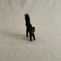 最小】ヴィンテージ ブラックキャット トムキャット シュタイフ 置物