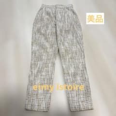 eimy istoire ツイード調 テーパード パンツ ベージュ