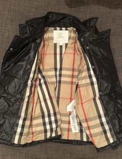 BURBERRY バーバリー キッズ 12Y 150cm ブラック ダウンコート - メルカリ