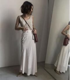 AMERI  SATIN JACQUARD FLARE SKIRTのサムネイル
