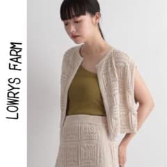 LOWRYS FARM オープンワークニットジレ
