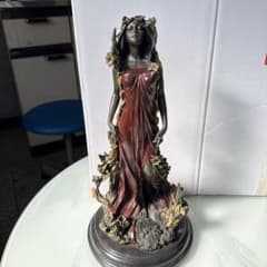 n*e様 ブロンズ像 Nick 作 花の女神像 高さ29cm　花の妖精　女神 彫 n*e様 ブロンズ像 Nick 作 花の女神像 高さ29cm 花の妖精 女神 彫