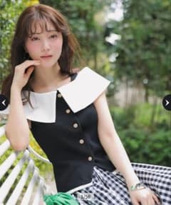 Apuweiser-riche　オフショルダーラペルニット　BLACK Apuweiser-riche オフショルダーラペルニット BLACK - メルカリ