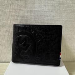 新品】 カステルバジャック ピッコロ二つ折り 財布 ブラック 黒 レザー