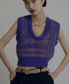 AMERIvintage 2way lace painting knit top - メルカリ