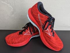 ミズノ ウェーブライダー26 レッド マラソン ほぼ未使用 新作 MIZUNOのサムネイル
