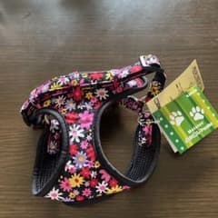 小型犬用フラワーパターンハーネス M2958BKのサムネイル