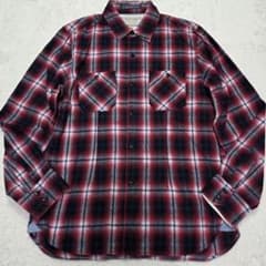 美品 L オンブレ ヘビーオンス CREBAR GARMENTS ネルシャツ