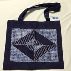新品】藍染 刺し子 トートバッグ 手仕事 - メルカリ