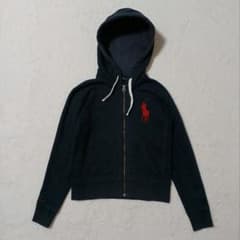 Ralph Lauren パーカー 平成ギャル Y2K ネイビー ビッグポニー - メルカリ