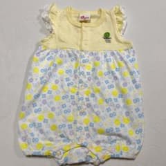 お花柄ロンパース 70cmフリル蝶々ノースリーブのサムネイル