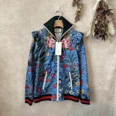 美品 希少✨ GUCCI タグ付き 花柄 フローラ刺繍 トラックジャケットのサムネイル