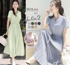 Milk tea マタニティ 授乳服 Julia2 プリーツワンピのサムネイル