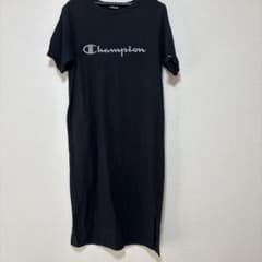 Champion ブラック カットソーワンピース Mのサムネイル