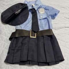子供用ポリスコスチューム（帽子、ネクタイ、ベルト付き）のサムネイル