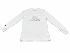 LACOSTE ラコステ 長袖Tシャツ 白 S ワニ刺繍 ロゴ 綿100%のサムネイル