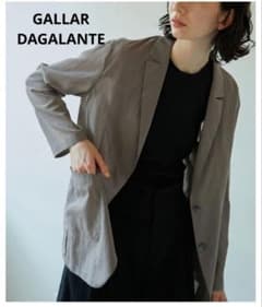 GALLARDAGALANTE❤シアーテーラードジャケット 麻 グレー 洗濯◎