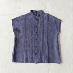JURGENLEHL リネン混シャツ フレンチスリーブ スタンドカラー M JURGENLEHL リネン混シャツ フレンチスリーブ スタンドカラー M - メルカリ