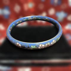 七宝焼 バングル 花柄 ブルーのサムネイル