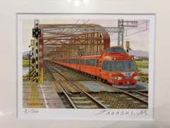名古屋鉄道　パノラマカー　絵画　鉄道風景画家　松本　忠 名古屋鉄道 パノラマカー 絵画 鉄道風景画家 松本 忠 - メルカリ