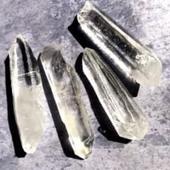 【宇宙の叡智】虹入りレムリアンシードクリスタルポイント⭐️バーコード 大きめ！4本セット！バーコード綺麗】レムリアンシードクリスタル