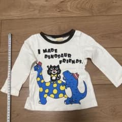 BIZ 恐竜と猫の長袖Tシャツ 80のサムネイル
