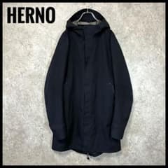 HERNO ヘルノ ラミナー ゴアテックス フーデッドコート 黒 48 ブラック