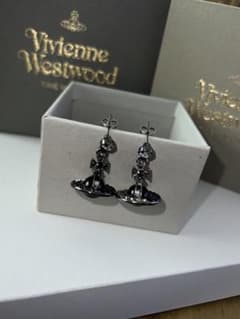Vivienne Westwood Black Orb Earrings